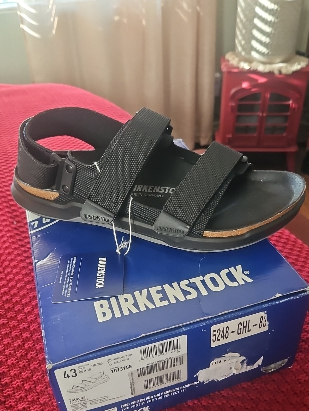 Birkenstock Men’s Black Two-Strap Backstrap Sandals